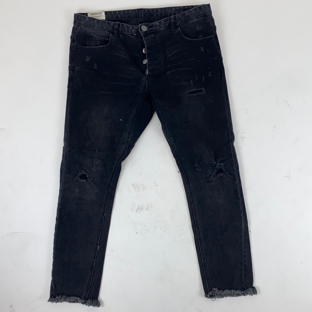 Black Distressed Jeans